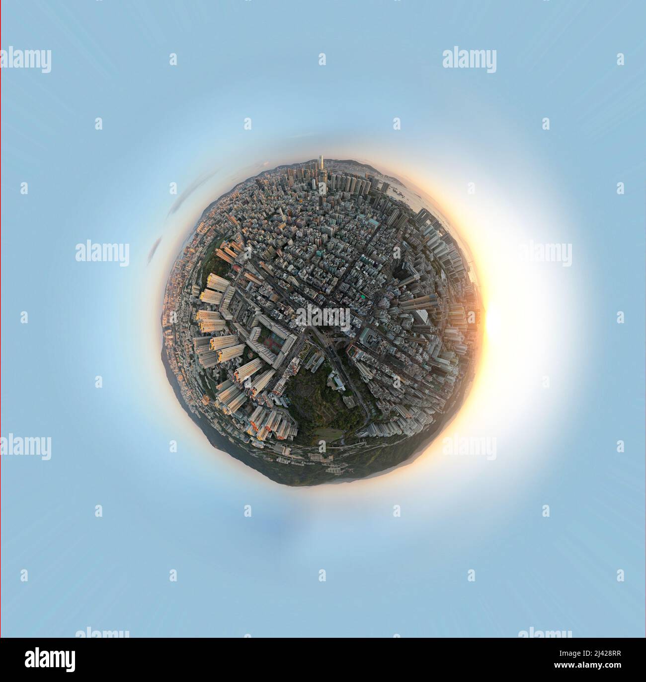 the old town area of Hong Kong named Sham Shui Po in little planet ...