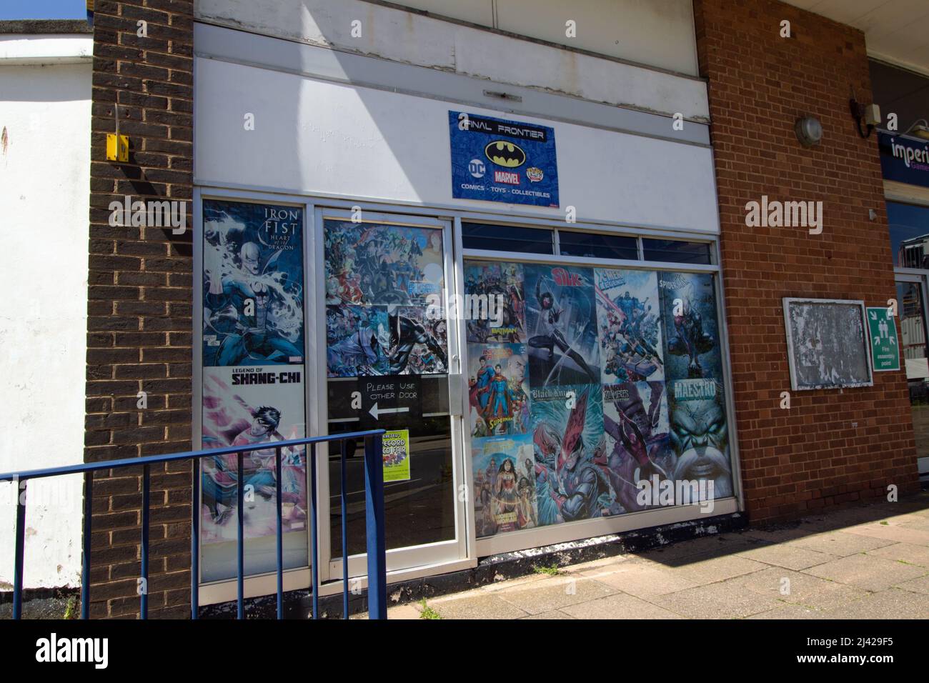 EXETER, UK - JULY 18, 2021 back entrance to Imperial Games Gaming Centre and Restaurant on Paris Street Stock Photo