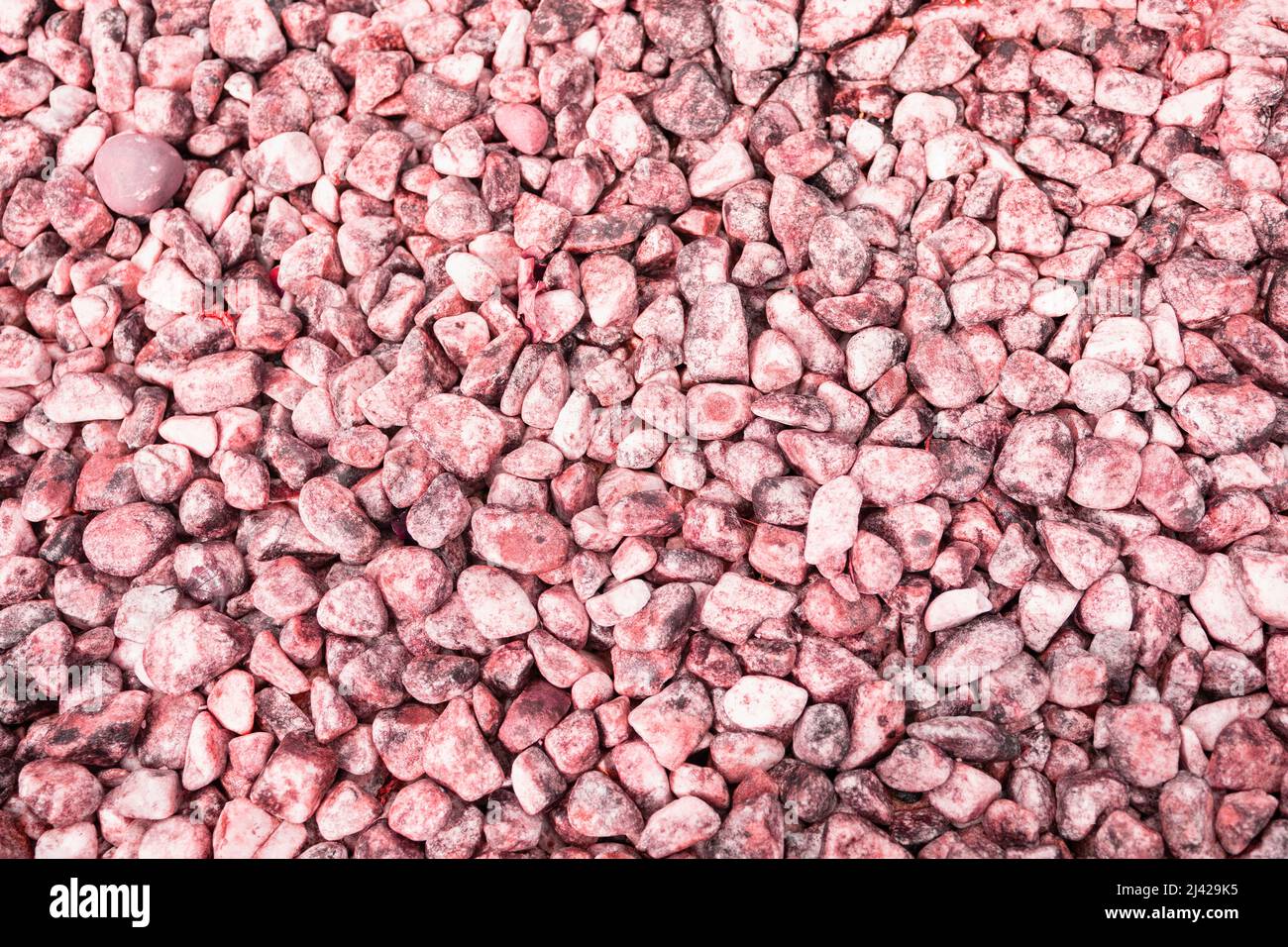 gravel coloured red shot from Stock Photo