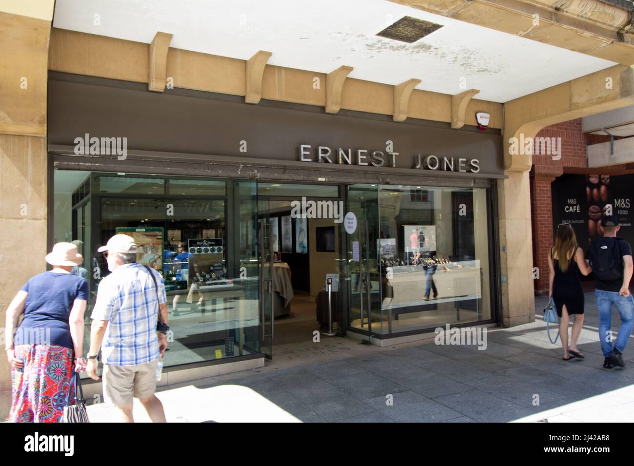 EXETER, UK - JULY 18, 2021 branch of Ernest Jones jewellers on the High Street Stock Photo