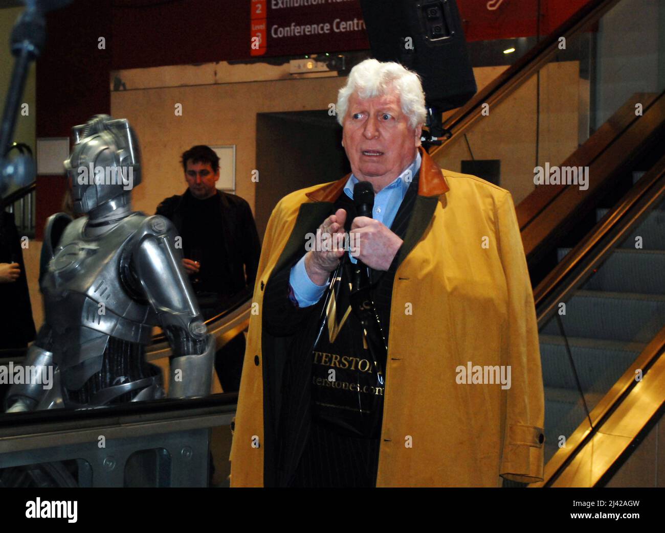 TV, film & stage actor, Tom Baker, best known as Doctor Who in the classic BBC science fiction series. Here opening the Doctor Who exhibition in 2008. Stock Photo