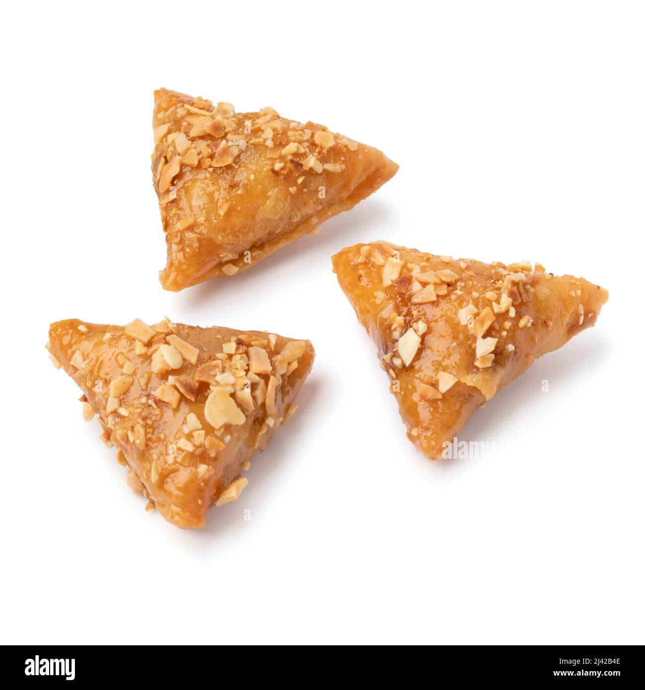 Fresh traditional Almond briouats, coated in warm honey and filled with