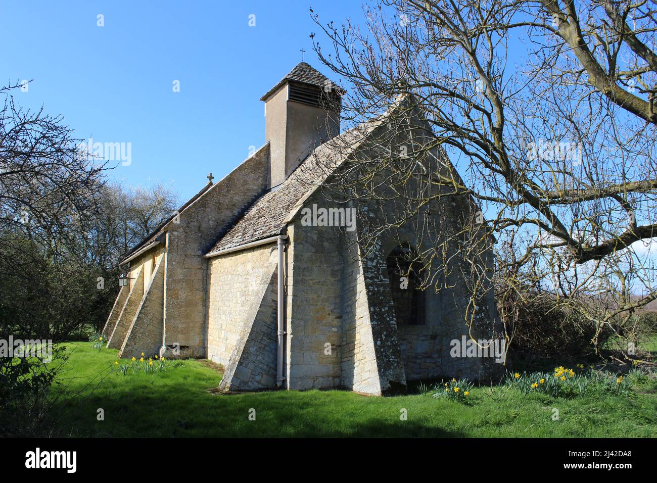 St Mary's Church, Little Washbourne, Gloucestershire Stock Photo