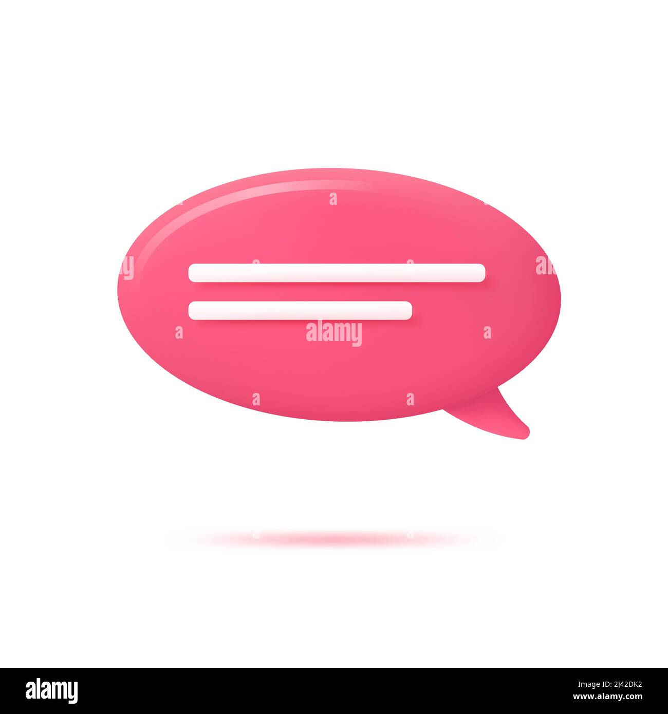 Vector realistic 3d speech bubble, chat icon, message box Stock Vector