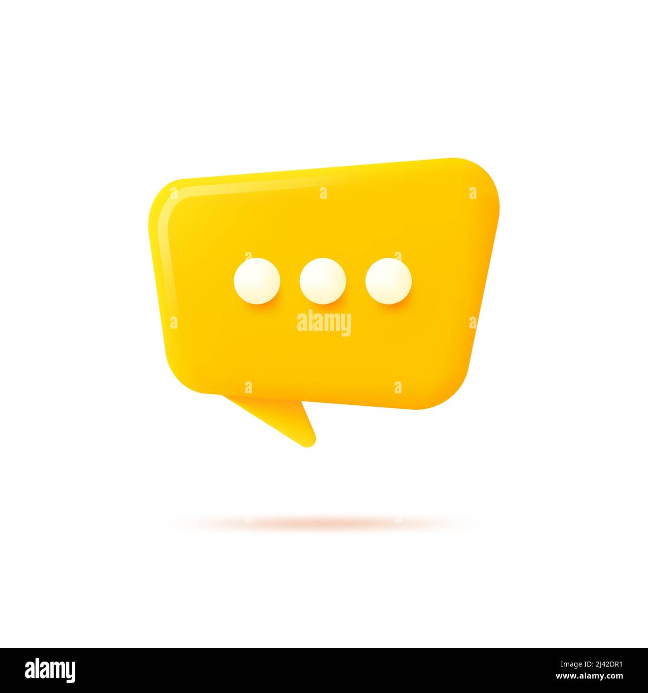 Vector realistic 3d speech bubble, chat icon, message box Stock Vector