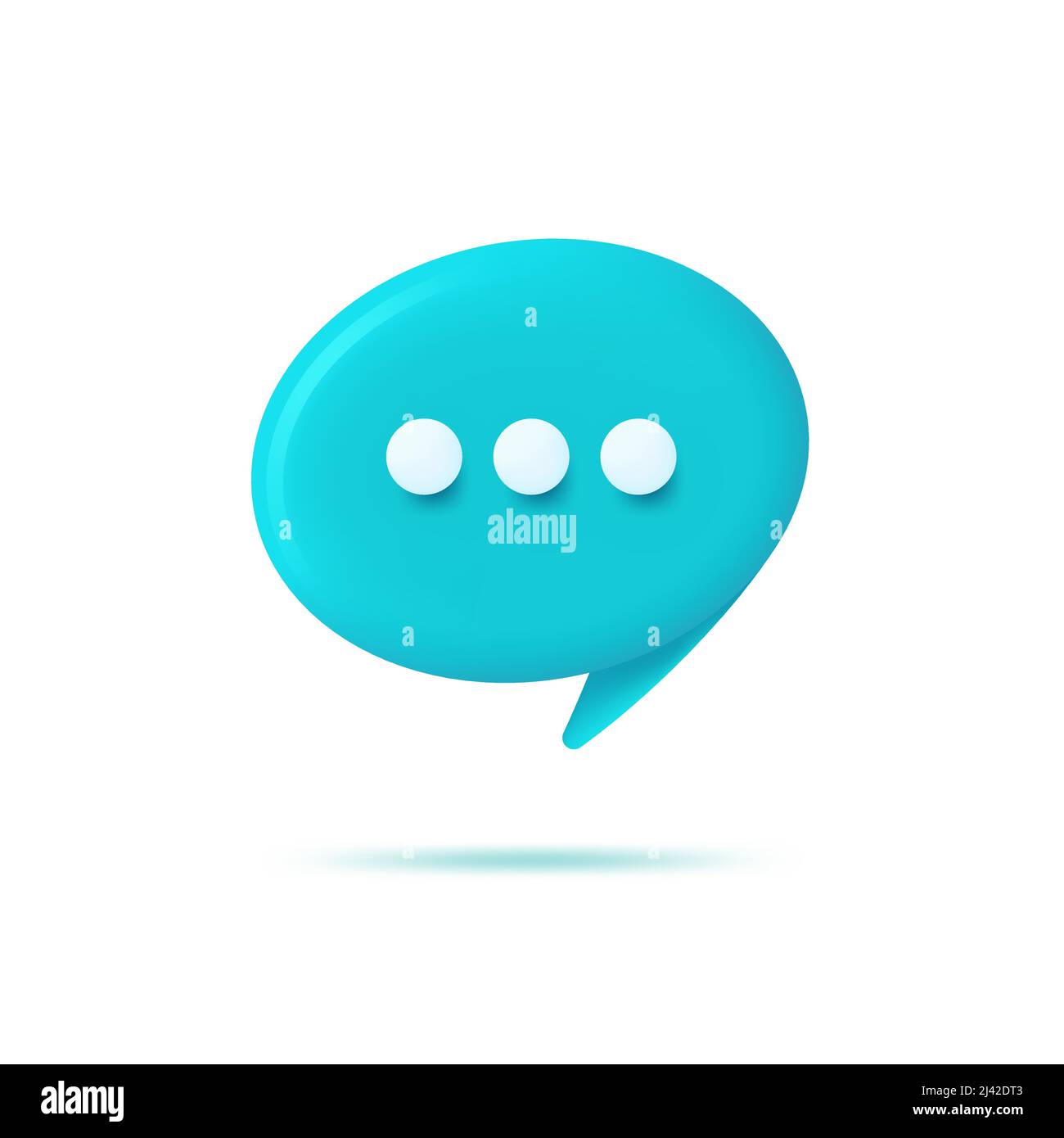 Vector realistic 3d speech bubble, chat icon, message box Stock Vector