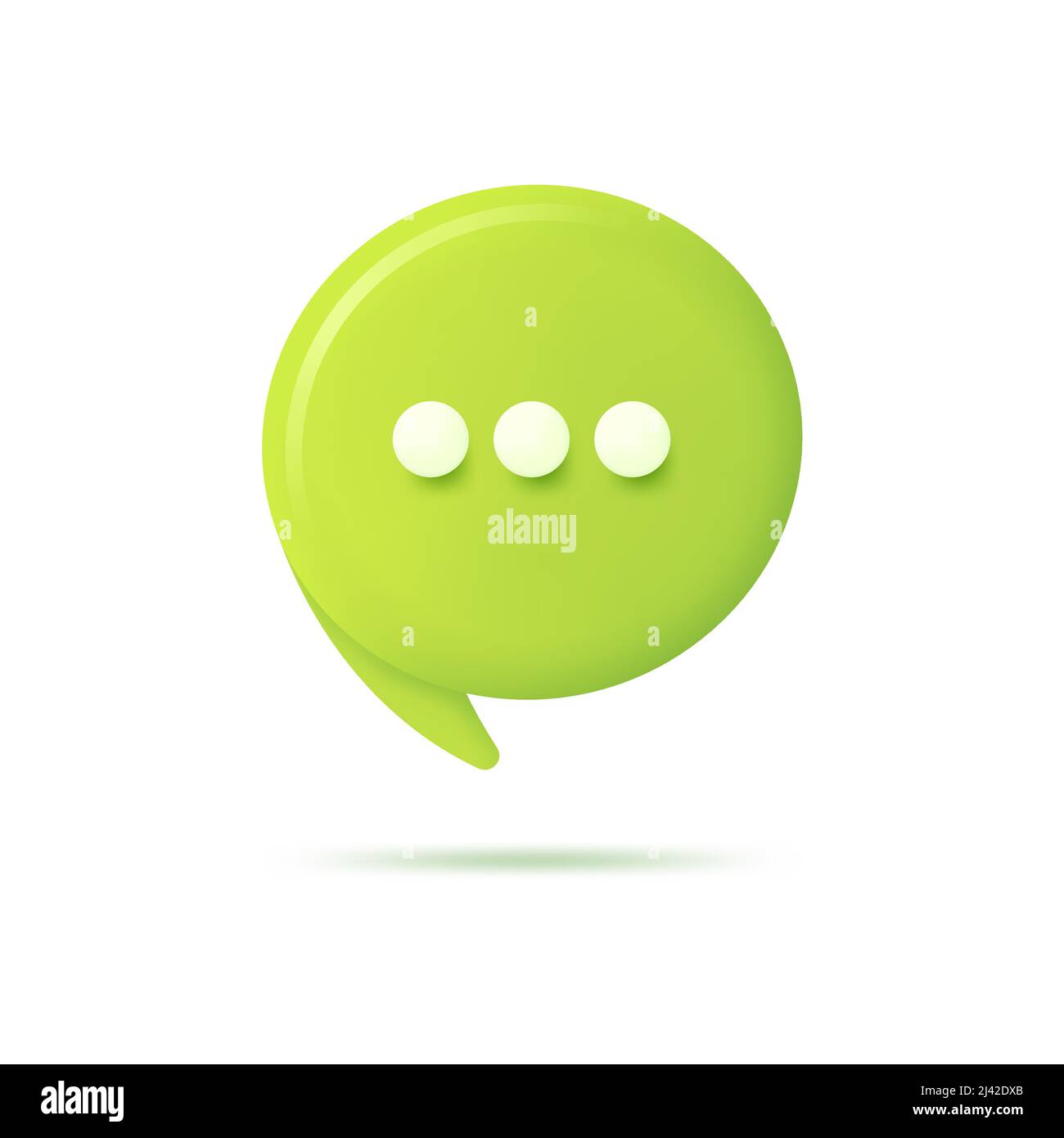 Vector realistic 3d speech bubble, chat icon, message box Stock Vector