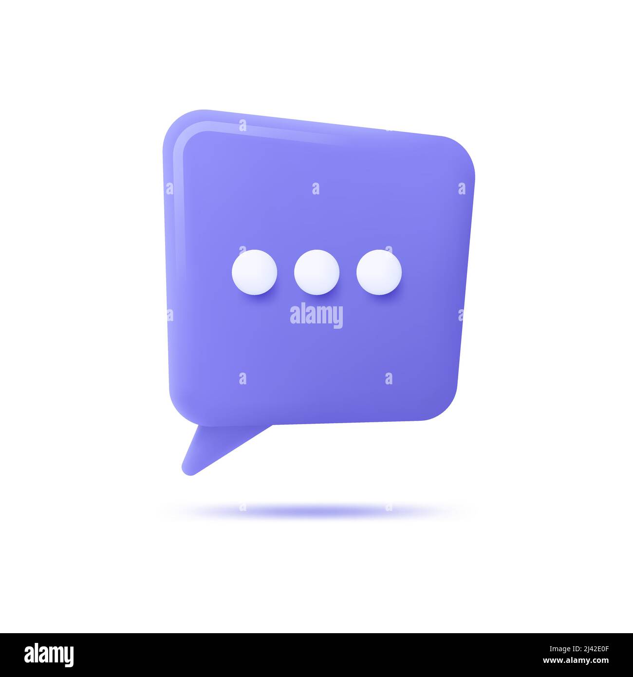 Vector realistic 3d speech bubble, chat icon, message box Stock Vector
