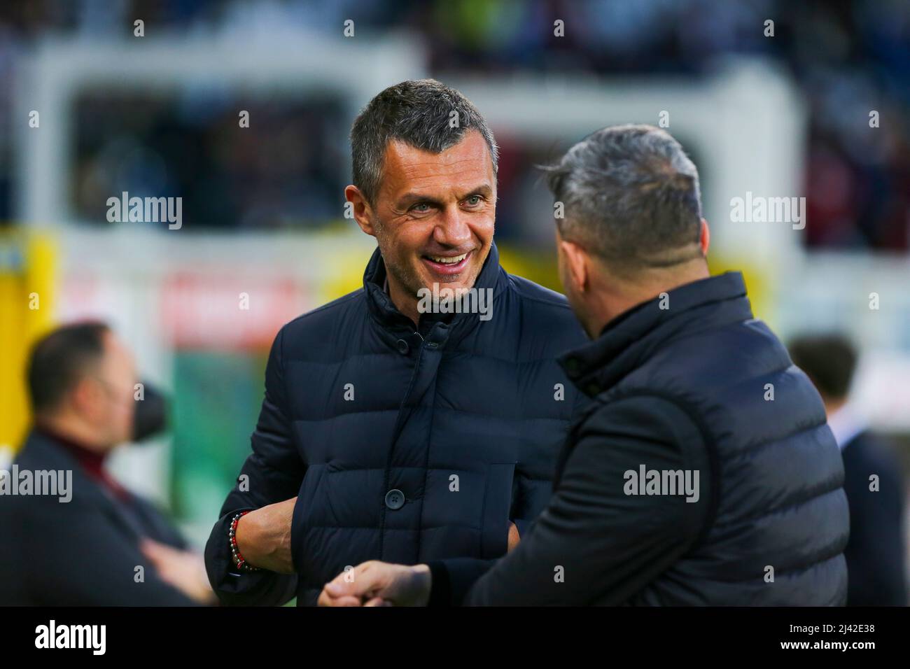 TURIN, ITALY, 10 APRIL 2022. Paolo Maldini of AC Milan during the Serie A match between Torino FC and AC Milan at Olympic Grande Torino Stadium. Credit: Massimiliano Ferraro/Medialys Images/Alamy Live News Stock Photo