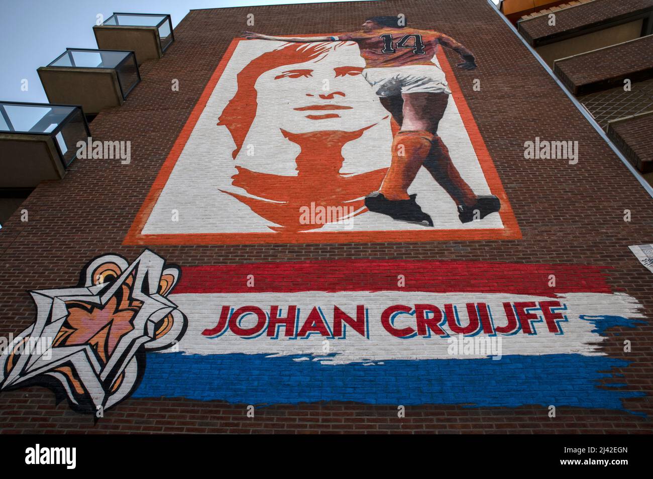 Wall Painting From The Public Artwork Johan Cruijff At Amsterdam The  Netherlands 23-3-2022 Stock Photo - Alamy
