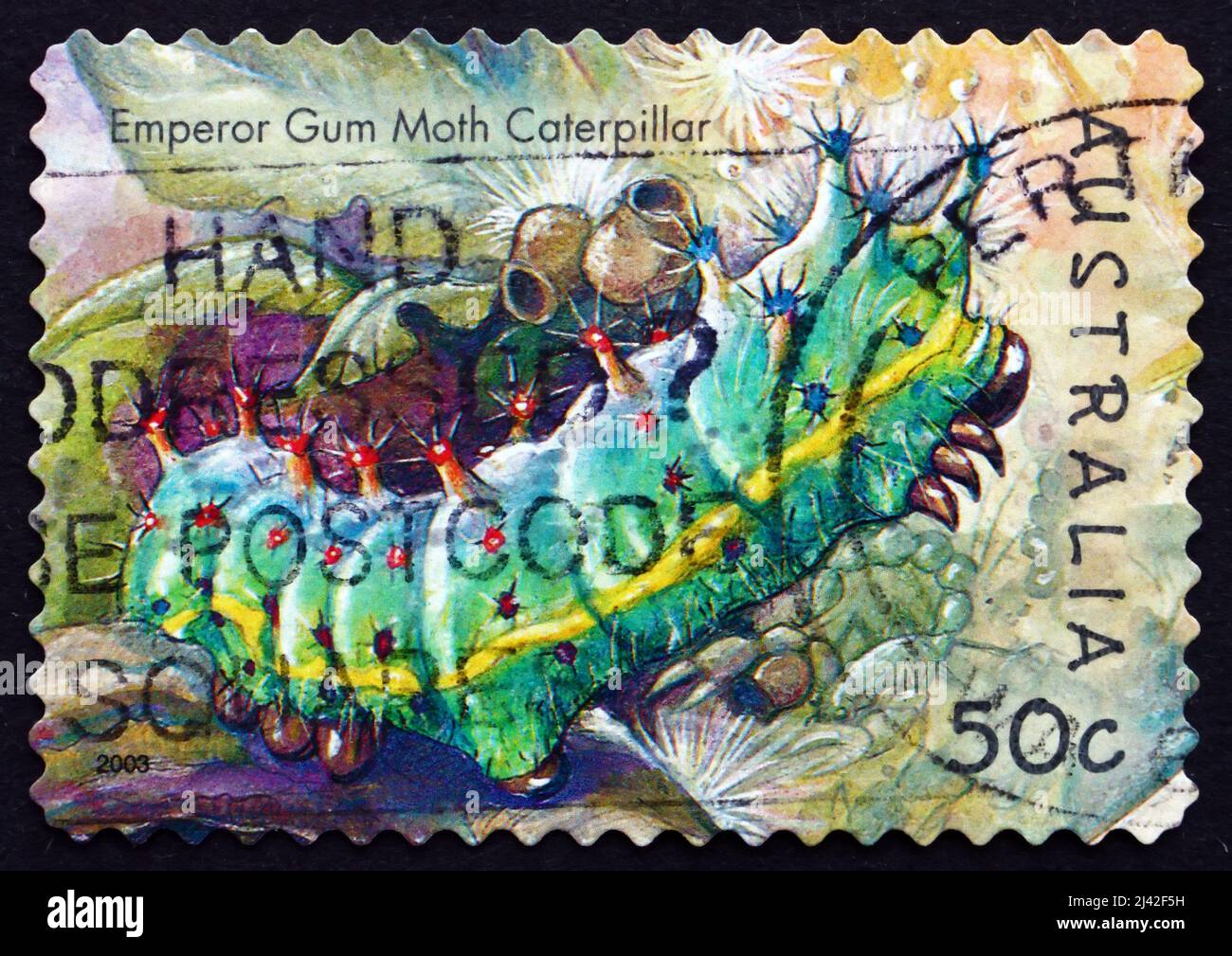 AUSTRALIA - CIRCA 2003: a stamp printed in the Australia shows Emperor ...
