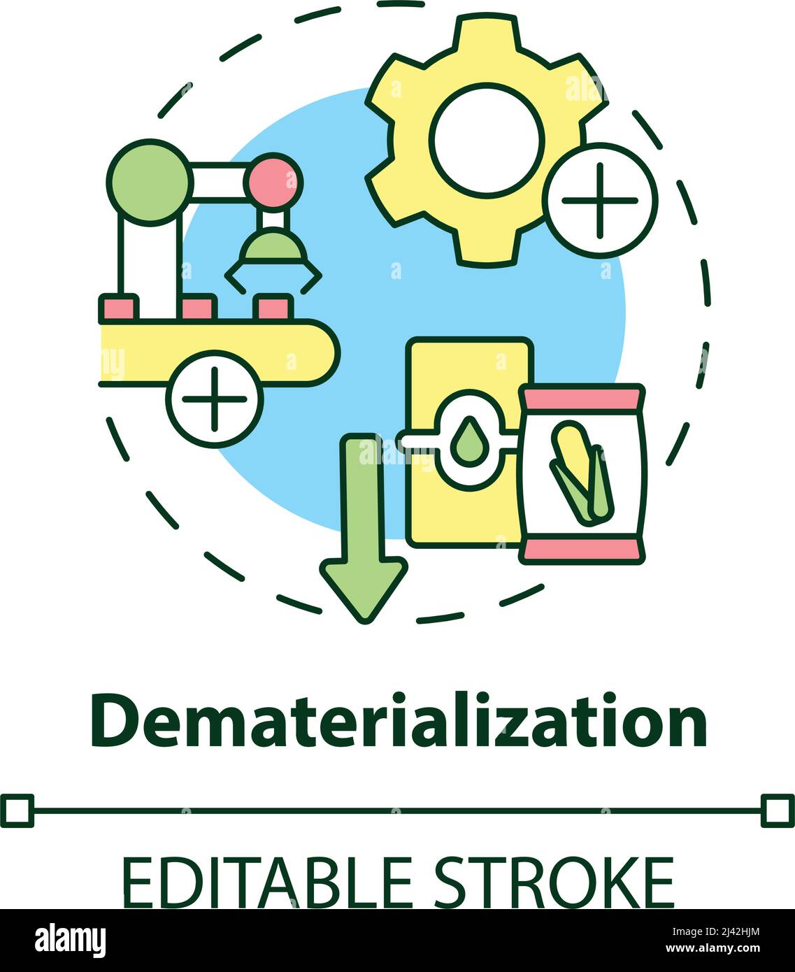 Dematerialization concept icon Stock Vector Image & Art Alamy