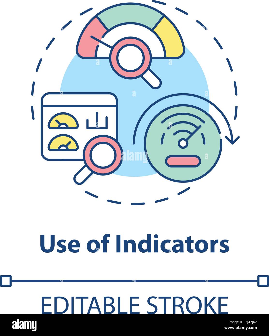 Use of indicators concept icon Stock Vector Image & Art Alamy