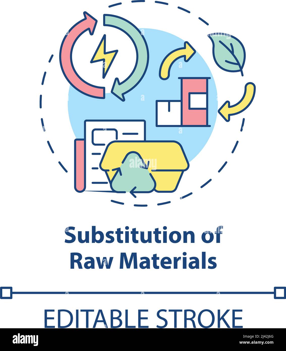 Substitution of raw materials concept icon Stock Vector Image & Art Alamy