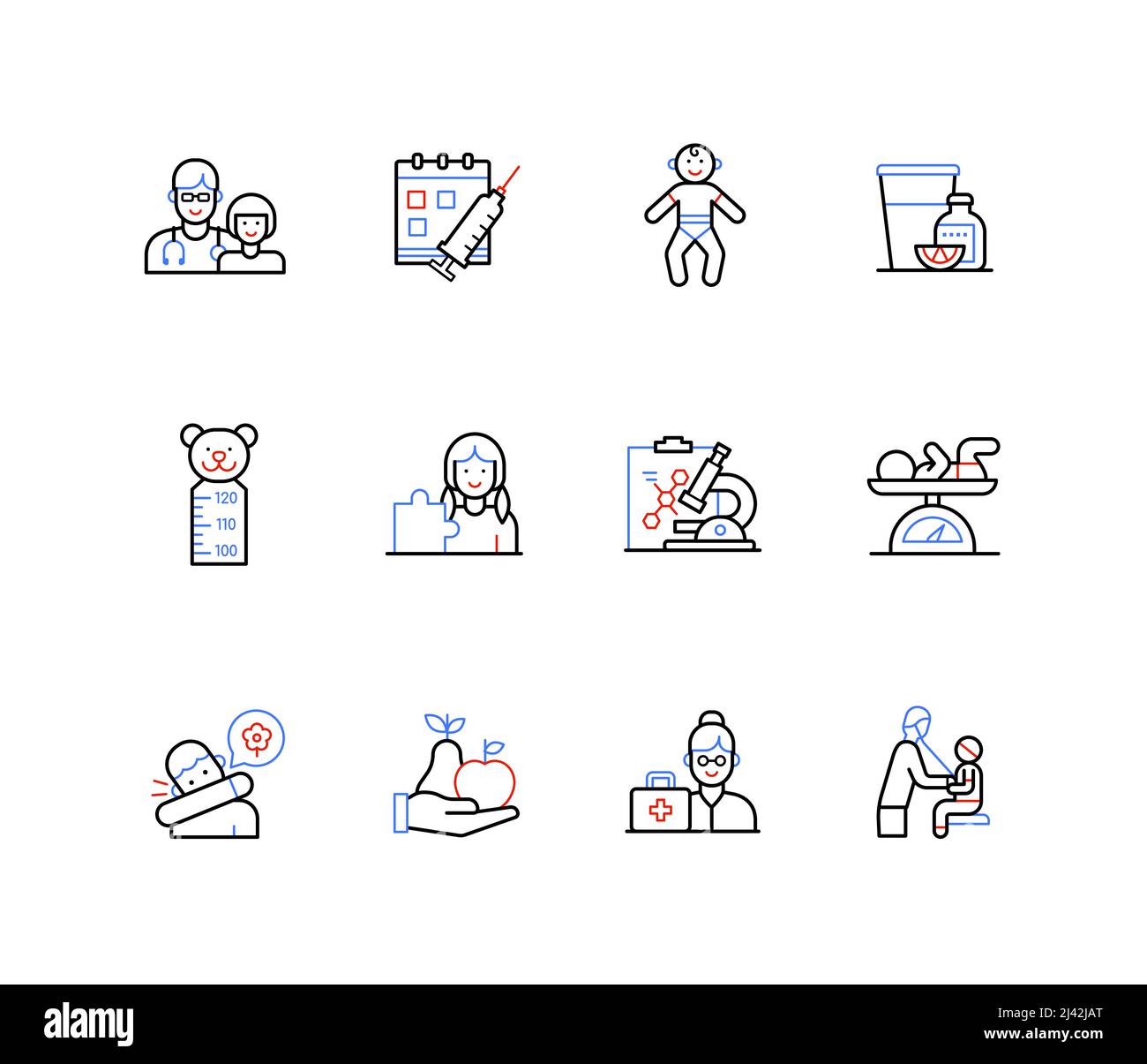 Children caring for adult Stock Vector Images - Alamy