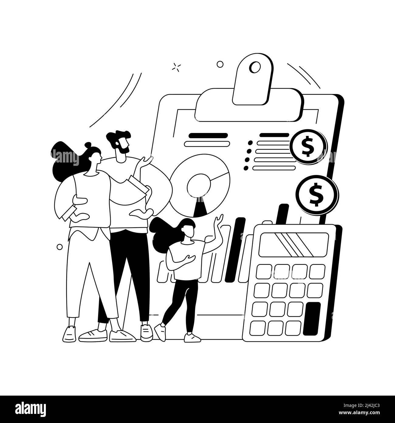 Childcare expenses abstract concept vector illustration. Child care tax