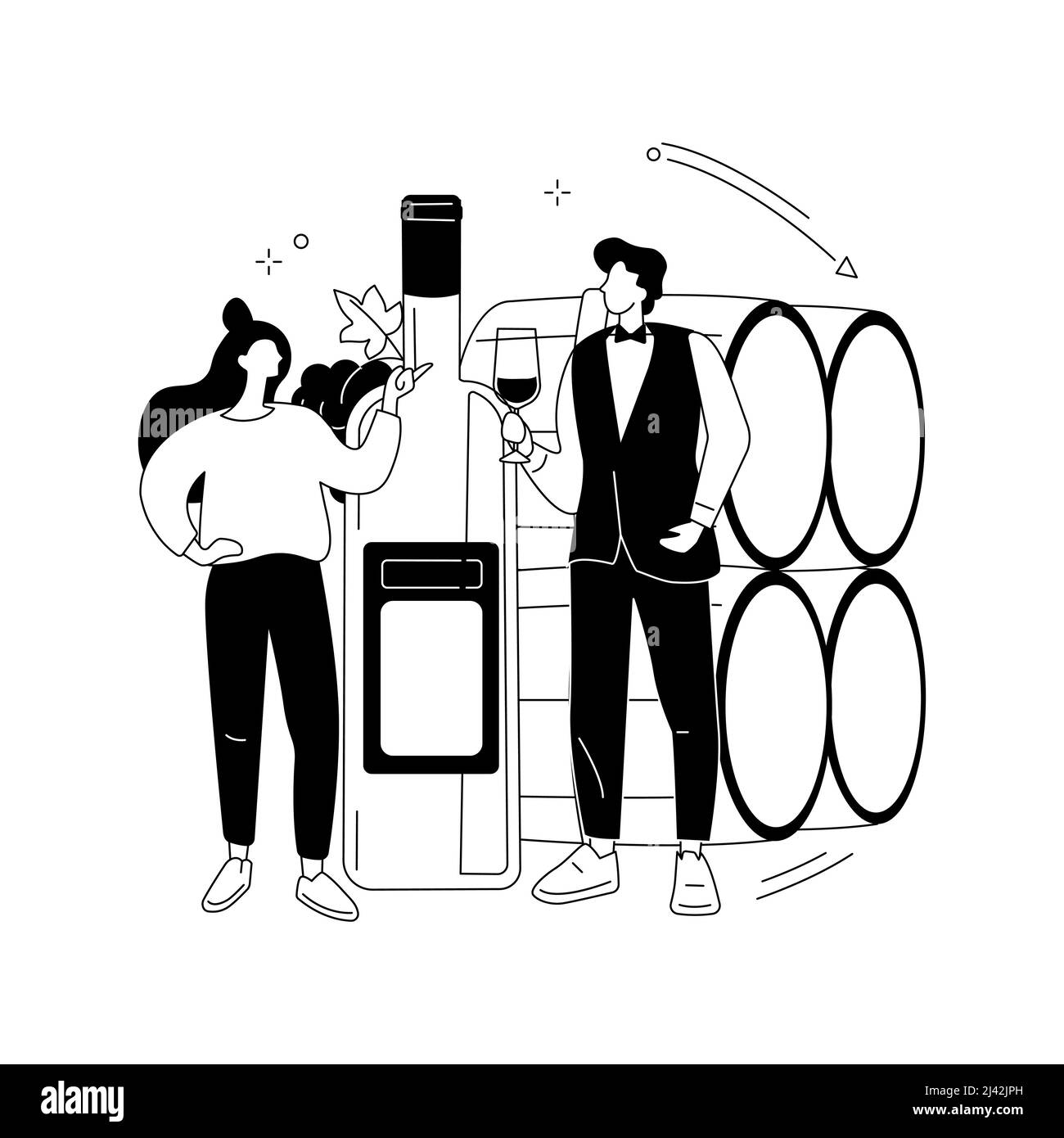 Sommelier abstract concept vector illustration. Wine steward