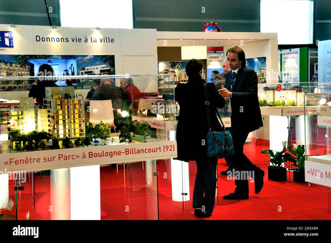 Paris, France Interior View of Paris Real Estate Annual Exhibit at