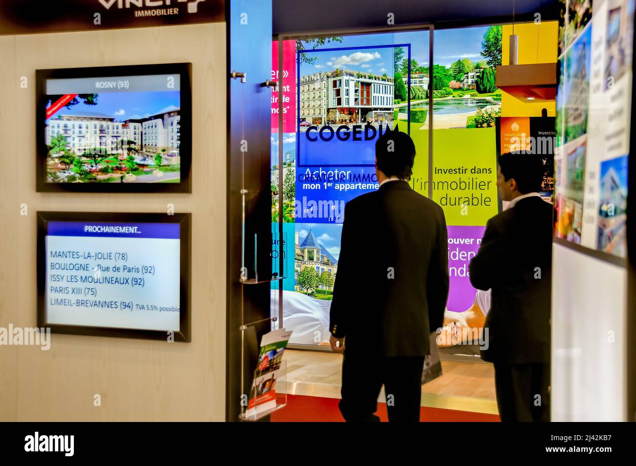 Paris, France Interior View of Paris Real Estate Annual Exhibit at