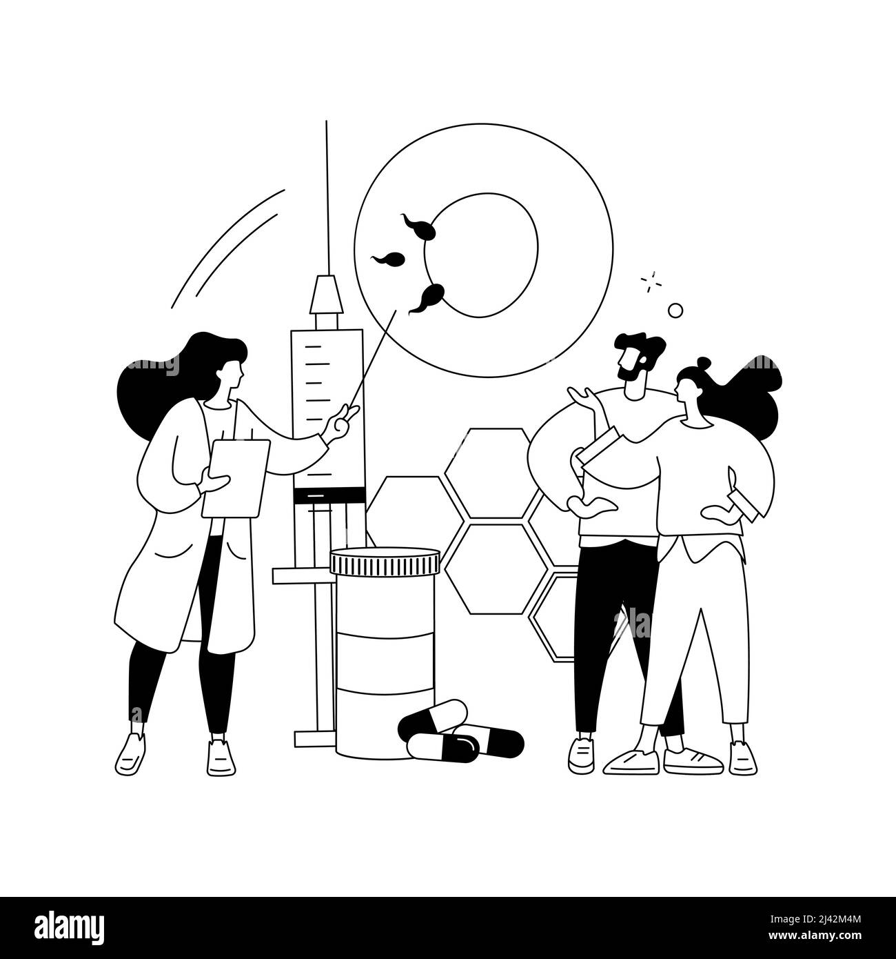 Assisted Reproduction Technology Vector Assisted reproductive technology abstract concept vector illustration ...
