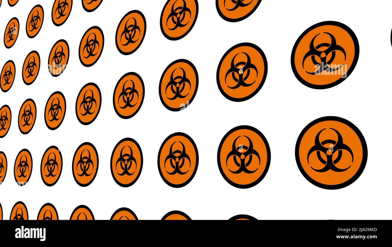 Pattern of biohazard signs. Screensaver or background Stock Photo - Alamy