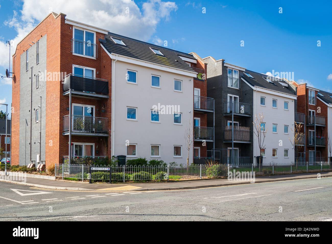 31.03.2022 St Helens, Merseyside, UK.Appartments on Knowsley Rd in st