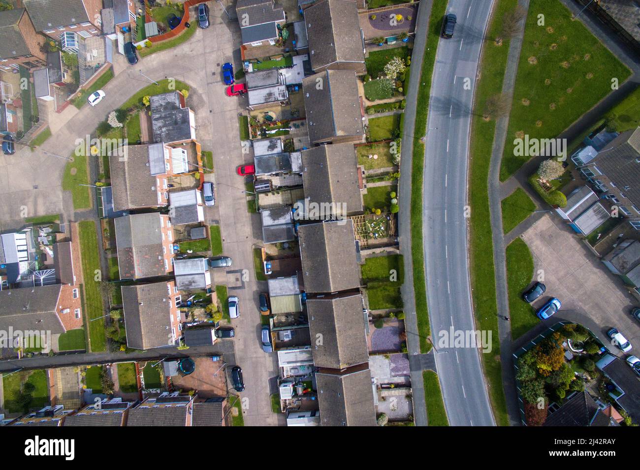 aerial view of homes Jendale and Littondale, sutton Park, Kingston upon