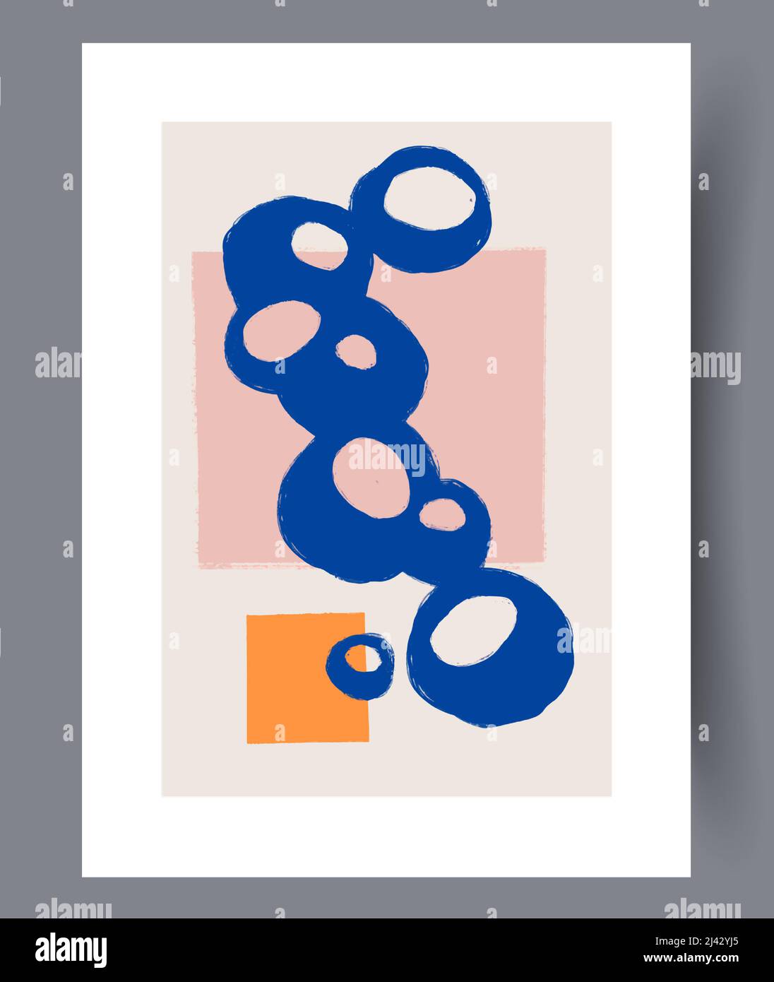 Printable wall art vector poster set. Stock Vector