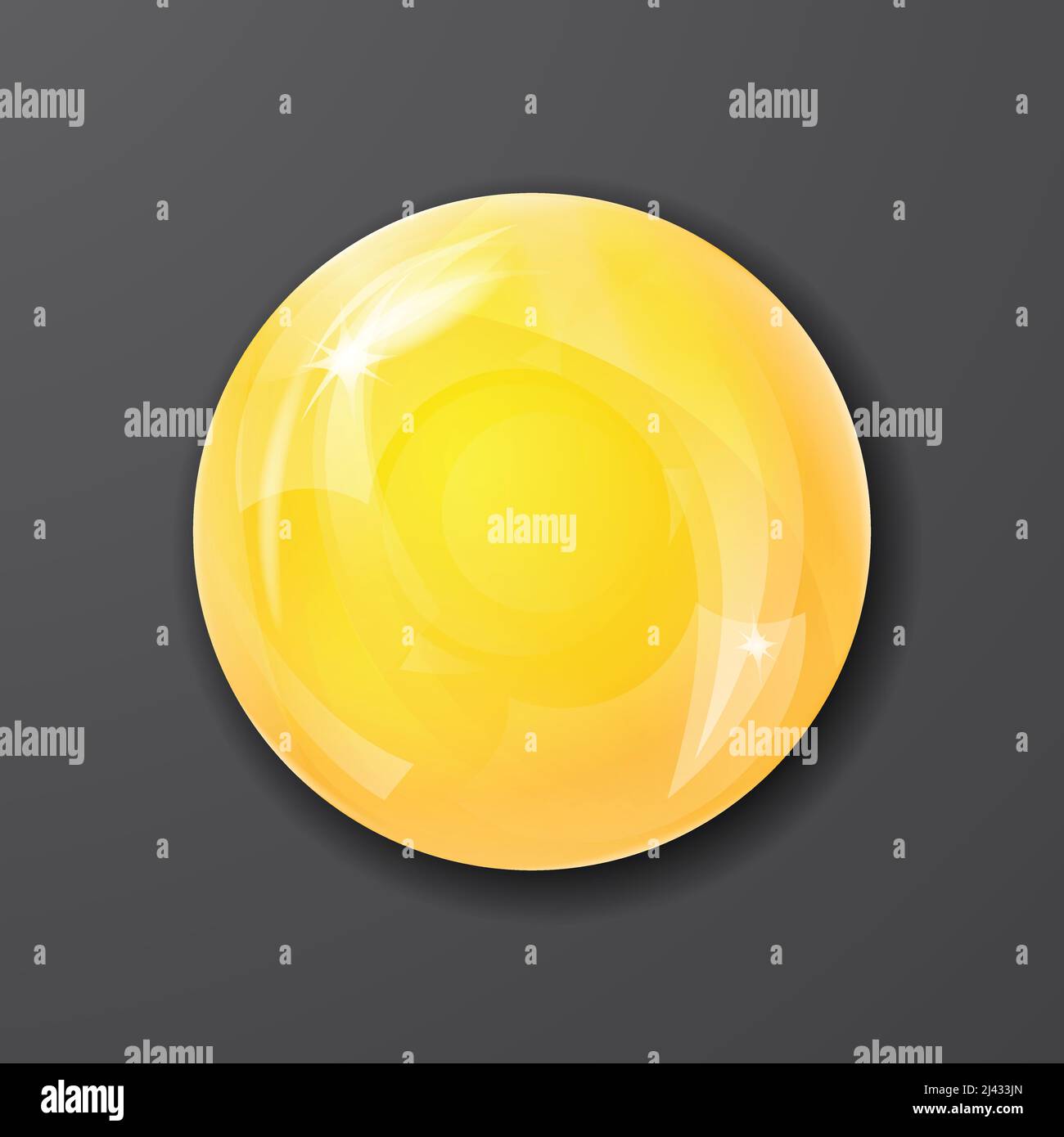 Orange transparent empty bubble Stock Vector