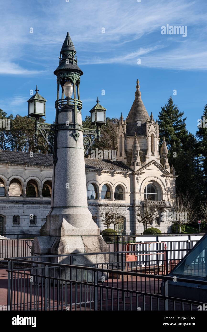 Exterior architecture of the basilica of Lisieux in Normandy, France