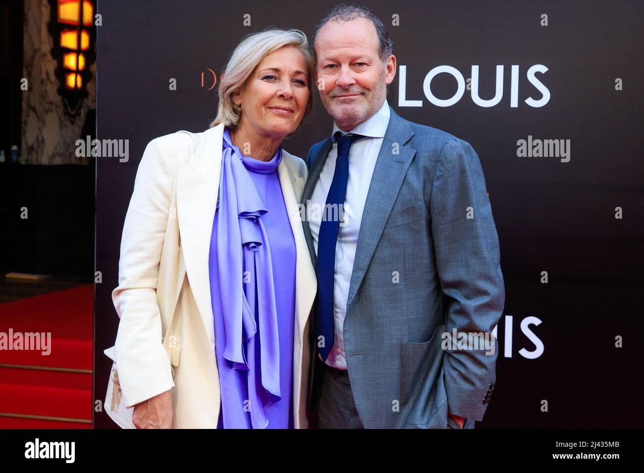 AMSTERDAM, NETHERLANDS - APRIL 11: Yvonne Blind and Danny Blind during the premiere of LOUIS at Tuschinski Movie Theatre on April 11, 2022 in Amsterdam, Netherlands. (Photo by Broer van den Boom/Orange Pictures) Credit: Orange Pics BV/Alamy Live News Stock Photo