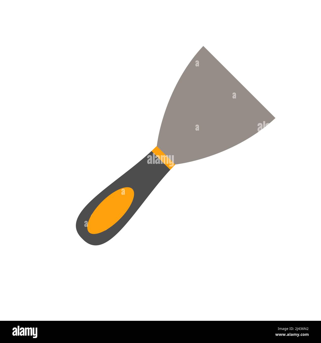 Putty knife. Working tool Illustration in flat style. Eps 10 Stock Vector