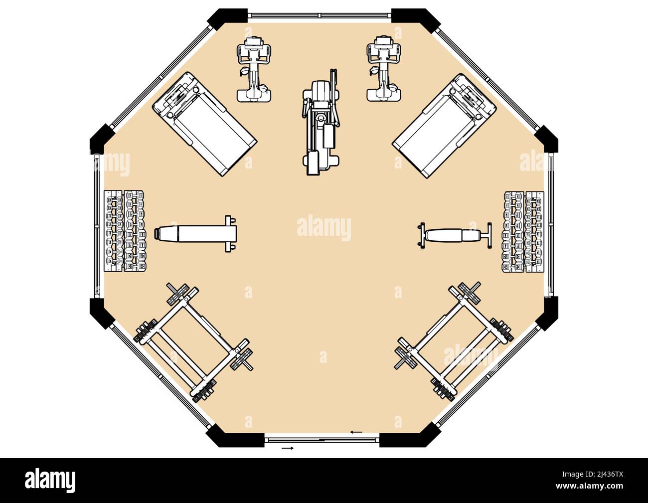Floor plan gym. Fitness center 3d illustration. Fitness. Gym. Fitness ...