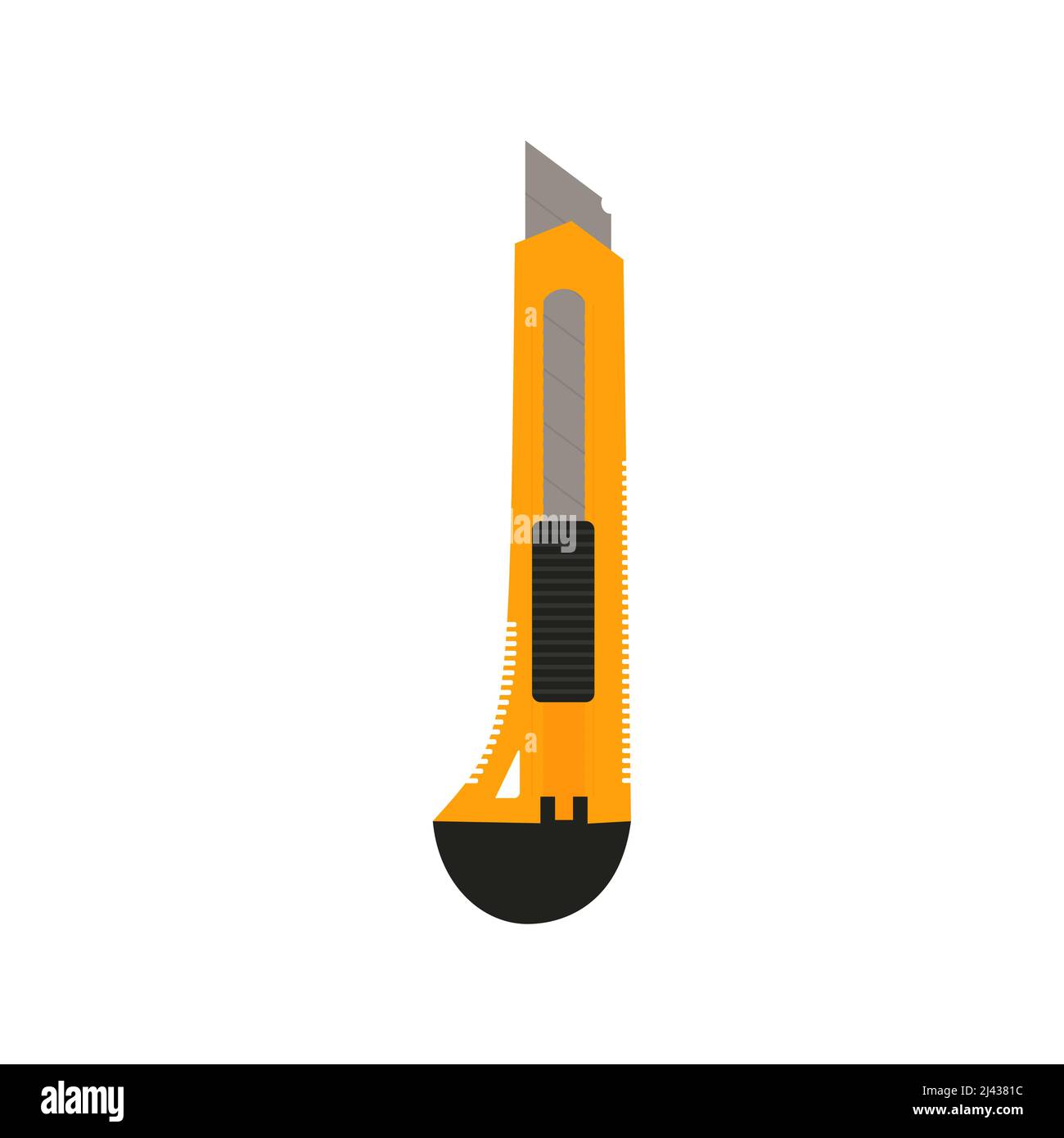 Stationery knife. Working tool Illustration in flat style. Eps 10 Stock Vector
