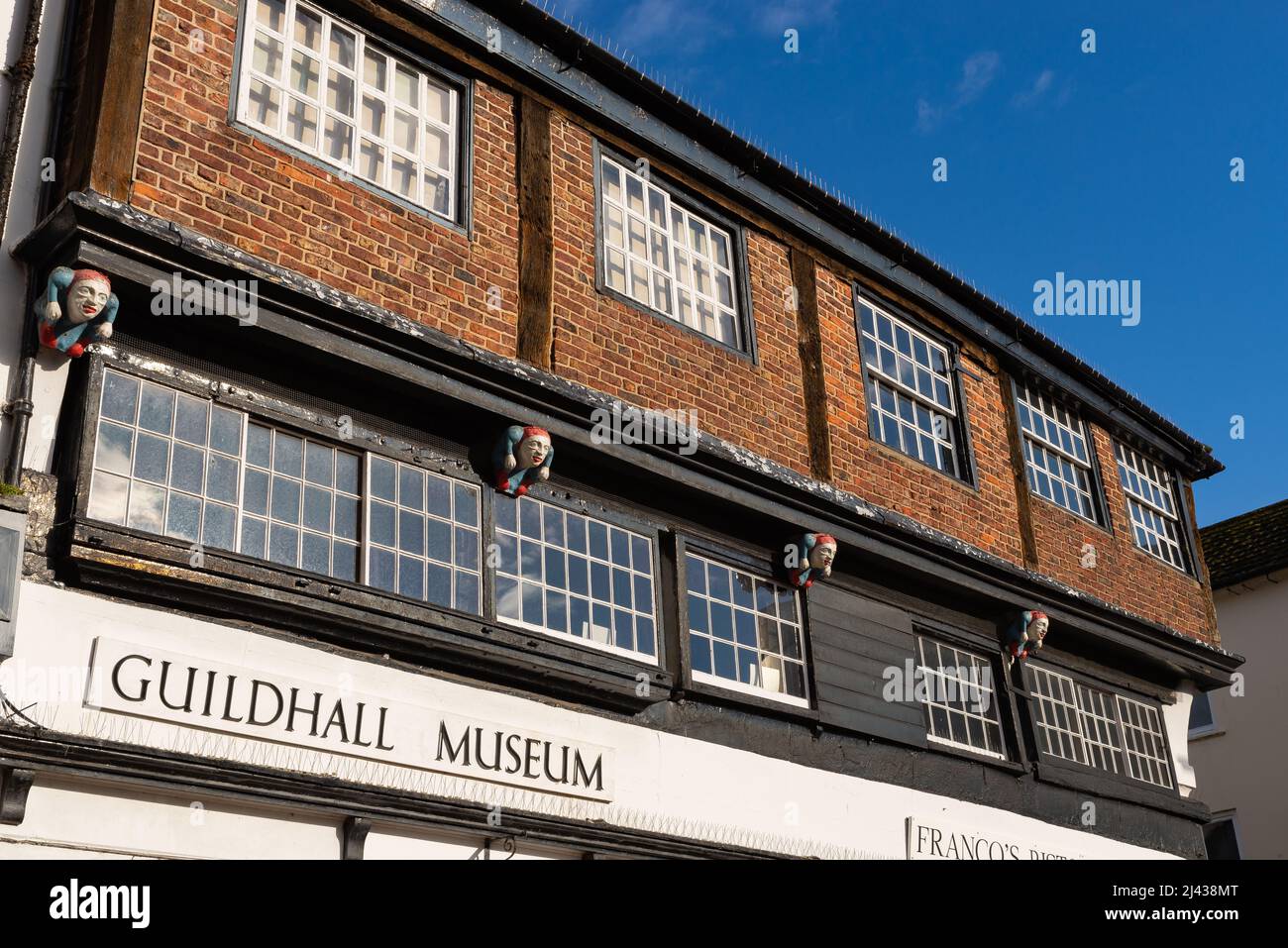 Carlisle, England - United Kingdom - March 17th, 2022: Exterior of the historic Guildhall building, built in the late 14th century, on a beautiful Spr Stock Photo