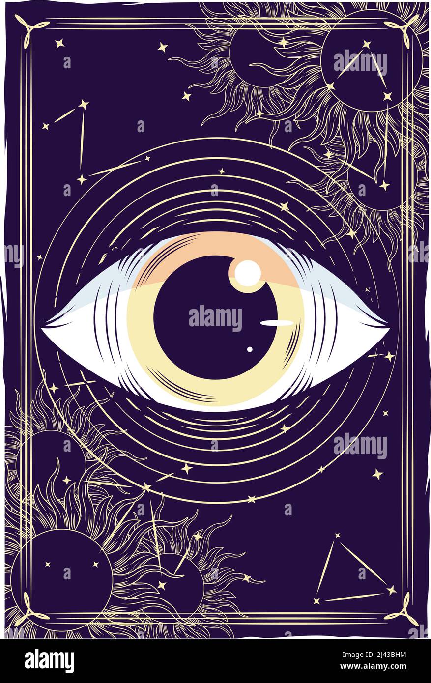 tarot card with eye icon Stock Vector Image & Art Alamy