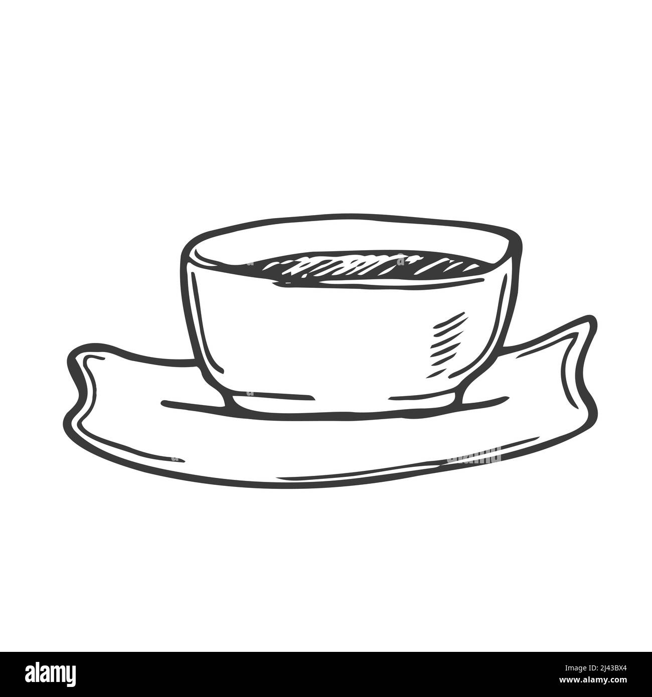 Sauce in a bowl vector illustration hand drawing sketch isolated on