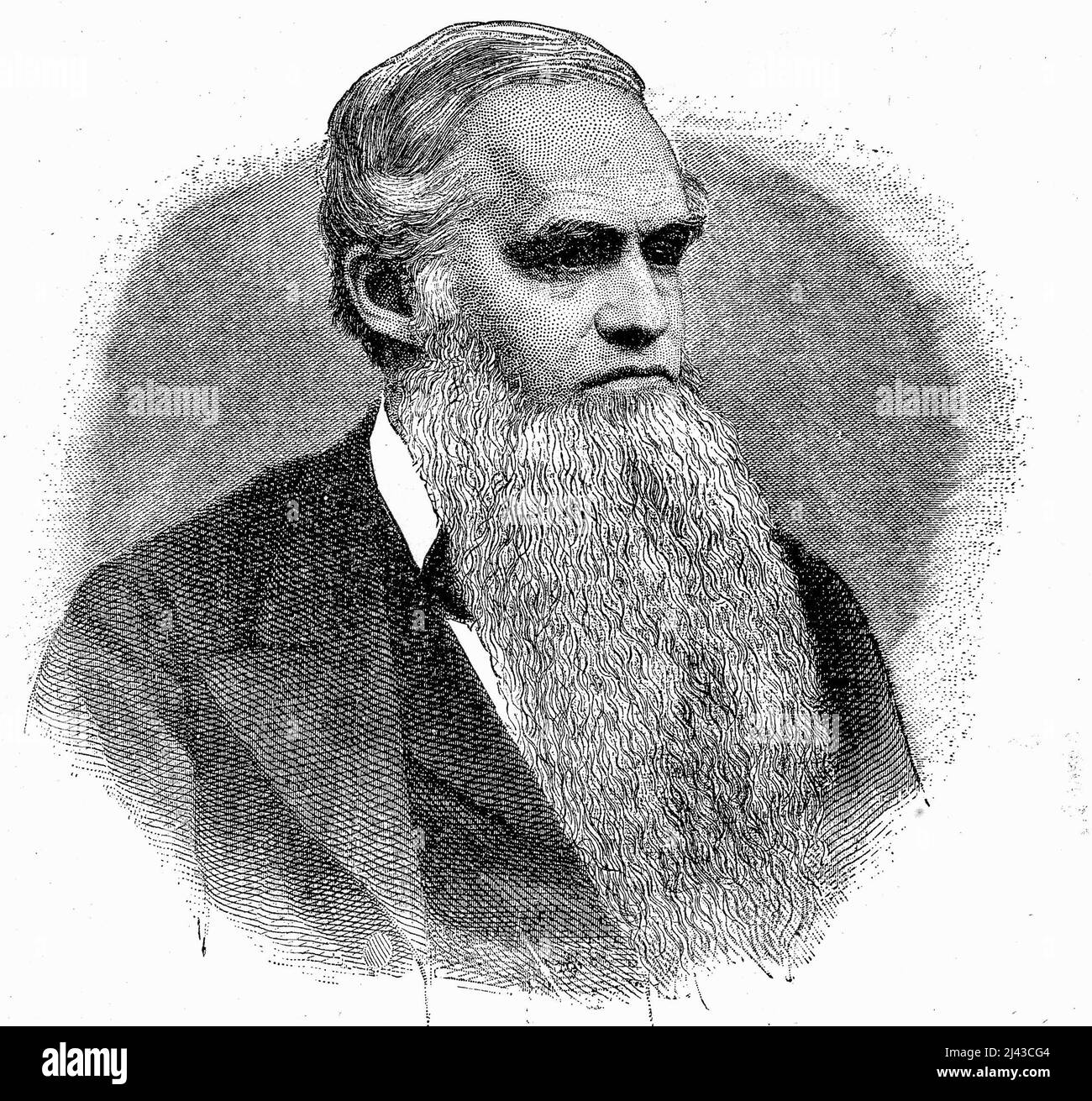 Joseph R. Brown, son of the founder of Brown & Sharpe, circa 1886 Stock Photo