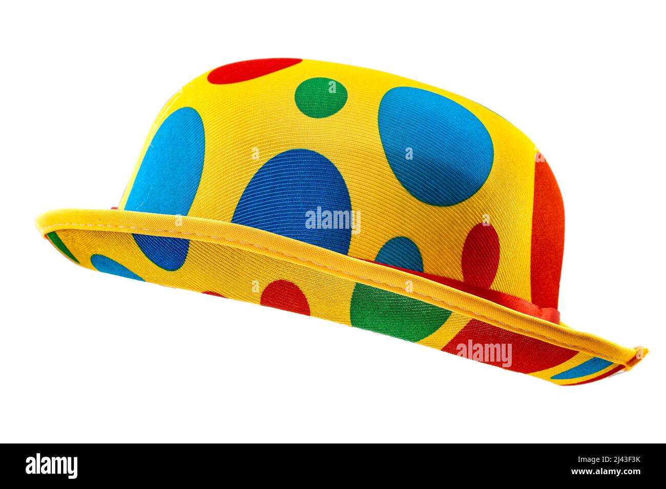 Polka Dot Clown Bowler Yellow Hats Unisex Polka Dot Clown Bowler Yellow Hats Unisex