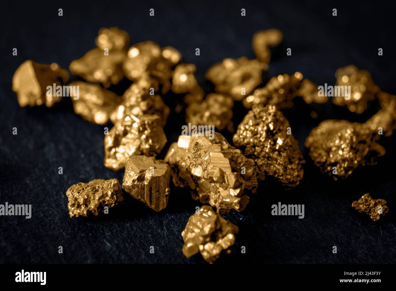 Gold nuggets black background hi-res stock photography and images - Alamy