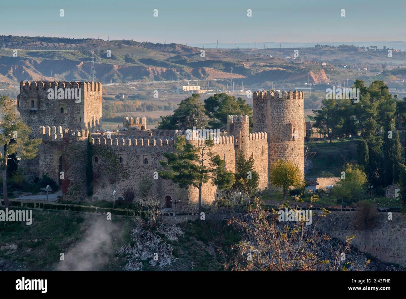 The castle of San Servando is located in the city of Toledo, Spain, next to  the banks of the Tagus River and the Spanish Infantry Academy Stock Photo -  Alamy