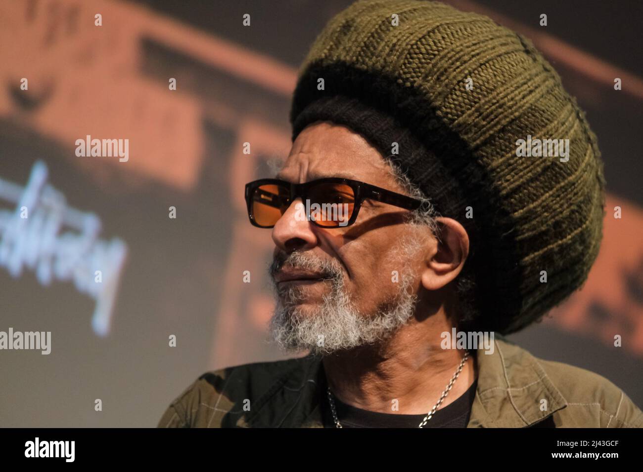London, UK. 11th Apr, 2022. UK. Monday, Apr. 11, 2022. Don Letts on stage at Mark Kermode in 3D at the BFI Southbank. Picture by Credit: Julie Edwards/Alamy Live News Stock Photo