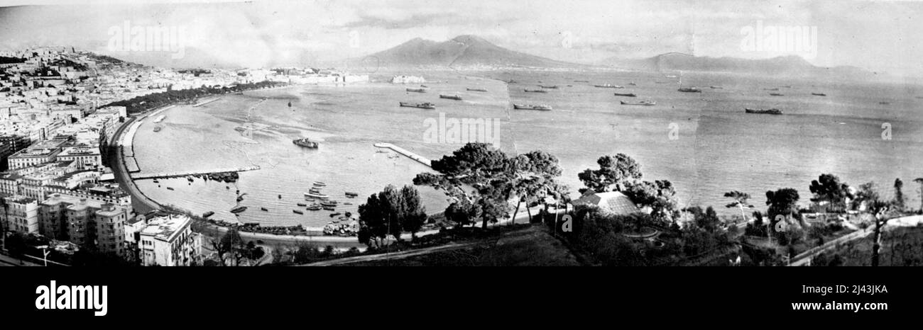 Italy - Allied Landings South Of Rome. British Cross Rome Railway To Miles Beyond Anzio. Following the ***** Allied landings on the coast South of Rome the district round Nettuno and Anzio ***** 22nd., 1944). Allied forces are pushing inland. British troops or the 5th. Army are now attacking long the Anzio-Albano road and have crossed the railway to ***** and Reached the village of Campoleone, 15 ***** from Anzio, U.S. Troops attacking to the south *****. April 16, 1944. Stock Photo