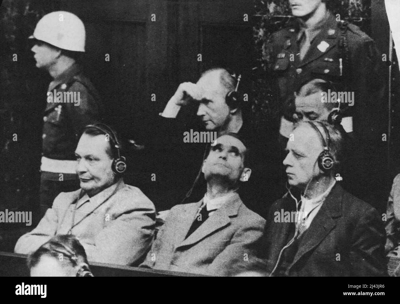Criminals Nuremberg Trails Germany War File. January 5, 1946 Stock