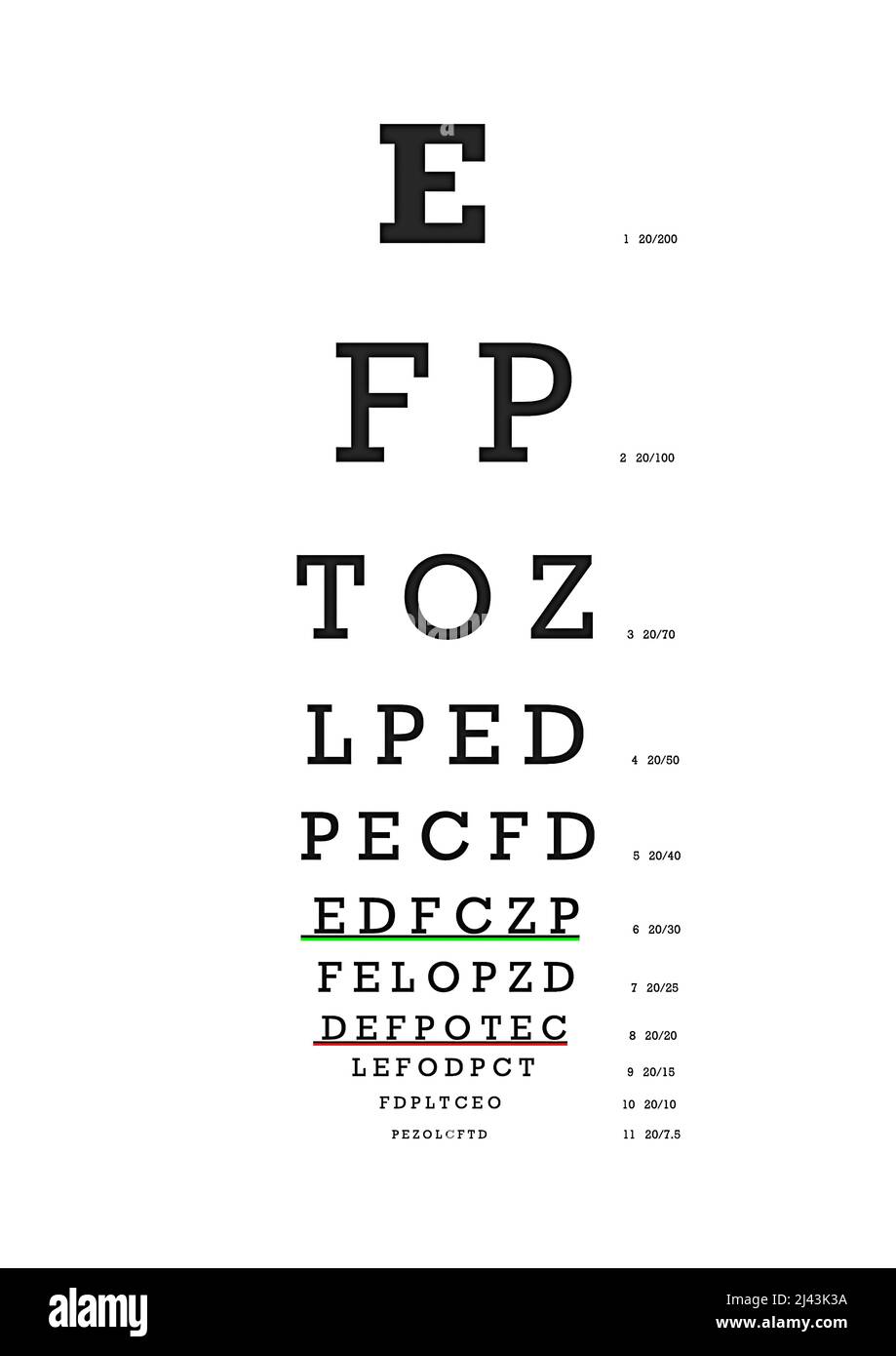Examination for visual acuity Cut Out Stock Images & Pictures - Alamy for Pdf Free Printable Full Size Printable Eye Chart