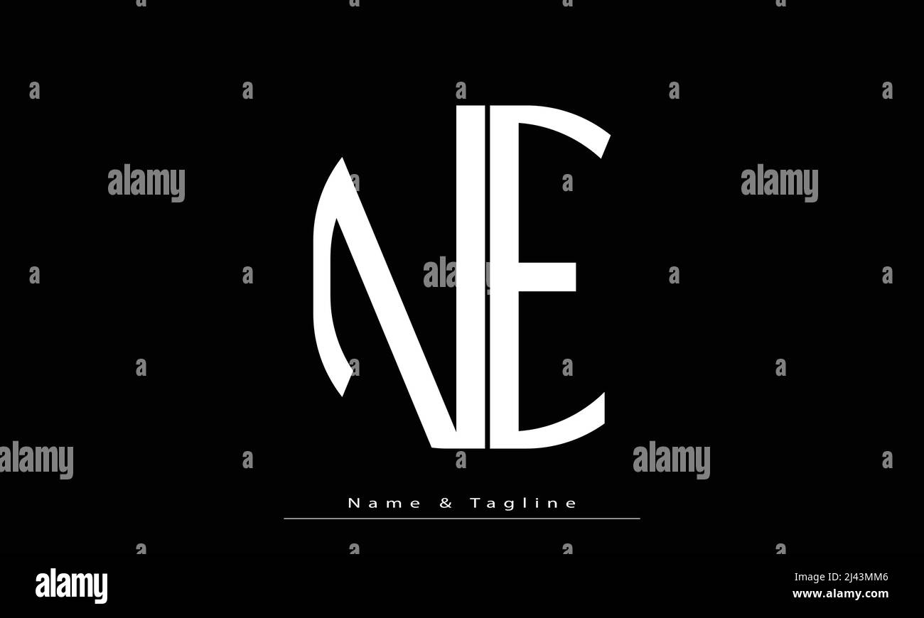 Ne letter logo hi res stock photography and images alamy