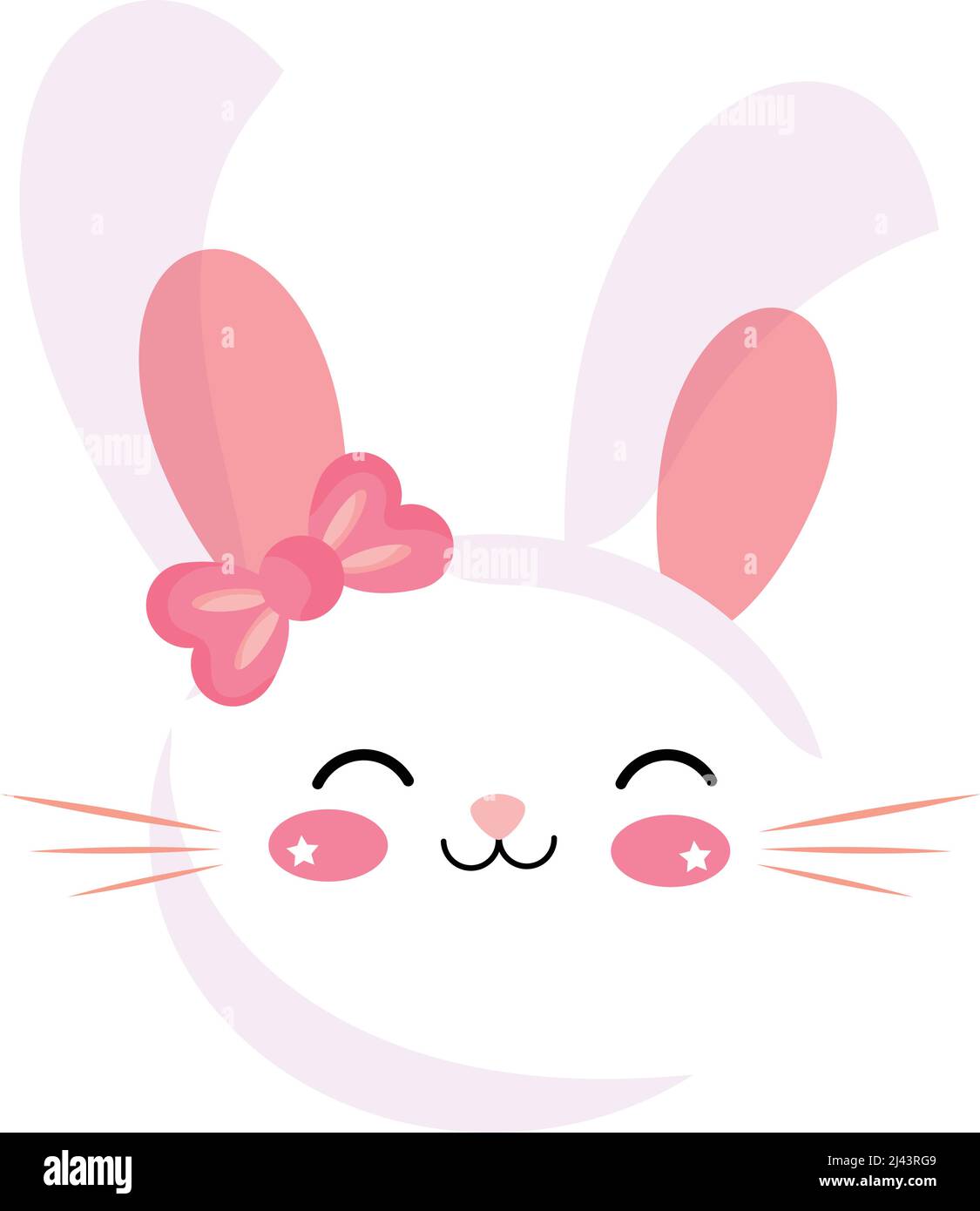 Cute bunny girl cartoon kawaii Vector Stock Vector Image & Art - Alamy
