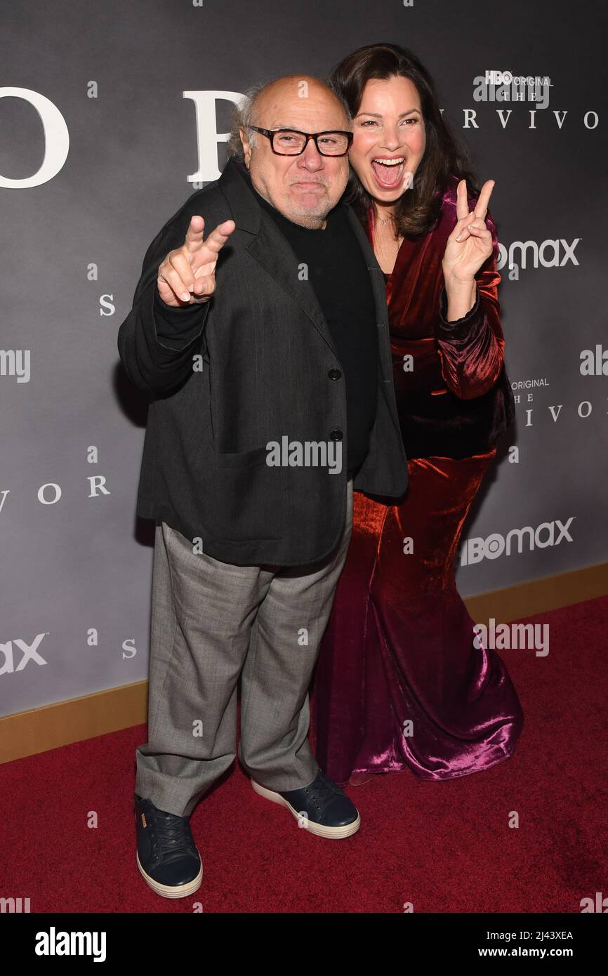 New York, NY, USA. 11th Apr, 2022. Danny DeVito and Fran Descher at the