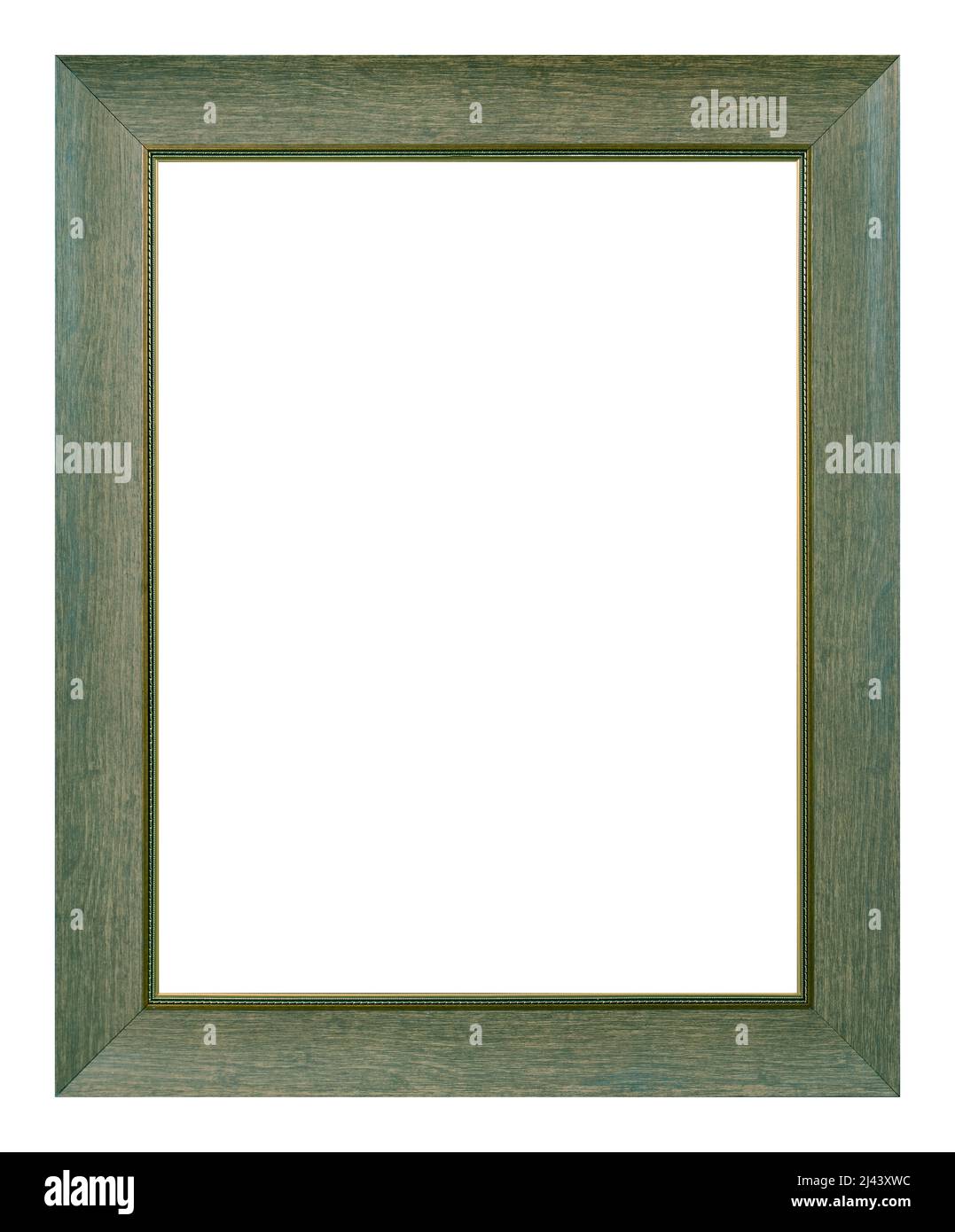 Green frame isolated on the white background vintage style Stock Photo