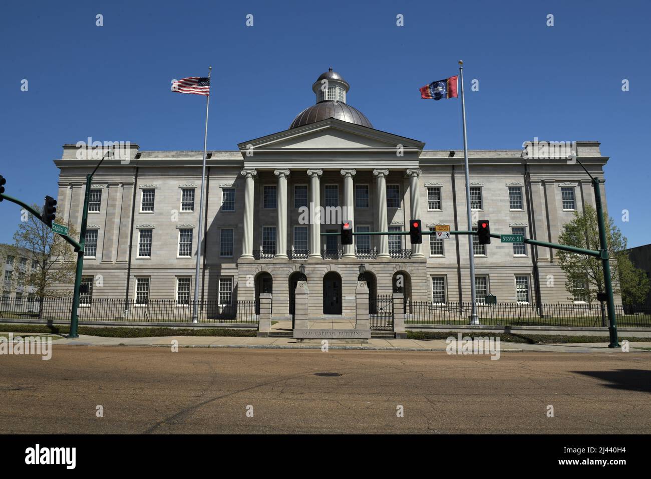 Mississippi's old Capital. Jackson, Hinds County Mississippi Stock